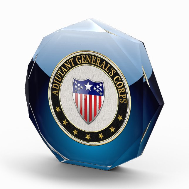 [200] Adjutant General's Corps Branch Insignia [3D Acrylic Award (Right)