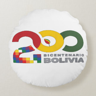 200 años bicentenario de Bolivia Round Pillow