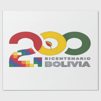 200 años bicentenario de Bolivia Wrapping Paper