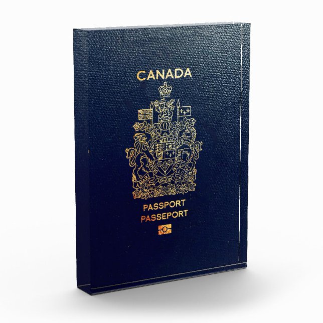 [200] Canadian Passport Cover Acrylic Award (Left)