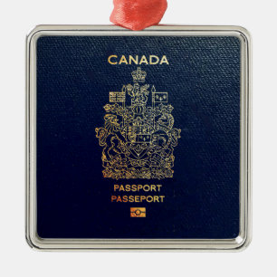 [200] Canadian Passport Cover Metal Ornament