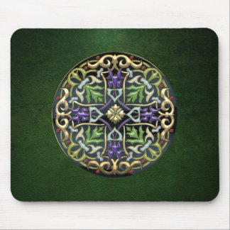 [200] Celtic Cross [Gold with Black Enamel] Mouse Pad