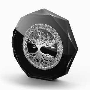 [200] Celtic Tree of Life [Silver] Acrylic Award