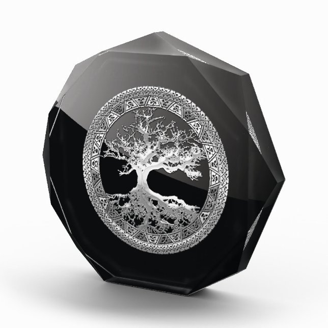 [200] Celtic Tree of Life [Silver] Acrylic Award (Right)