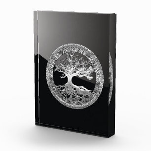 [200] Celtic Tree of Life [Silver] Acrylic Award