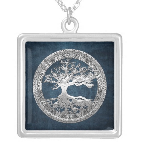 200 Celtic Tree of Life Silver Silver Plated Necklace