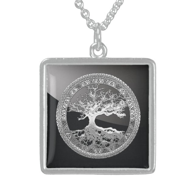 [200] Celtic Tree of Life [Silver] Sterling Silver Necklace (Front)