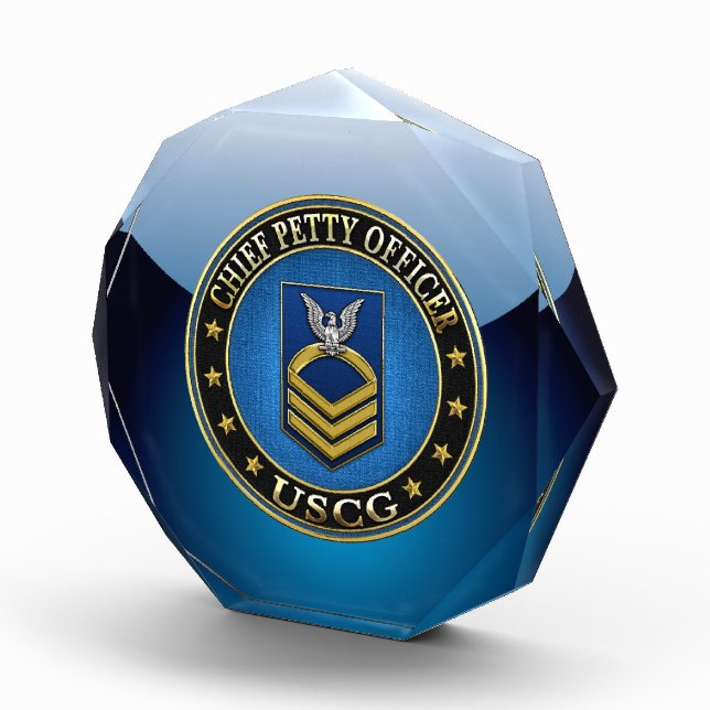 [200] CG: Chief Petty Officer (CPO) Acrylic Award (Right)