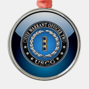 [200] CG: Chief Warrant Officer 2 (CWO2) Metal Ornament