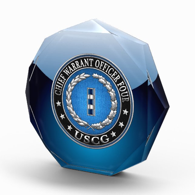 [200] CG: Chief Warrant Officer 4 (CWO4) Acrylic Award (Right)