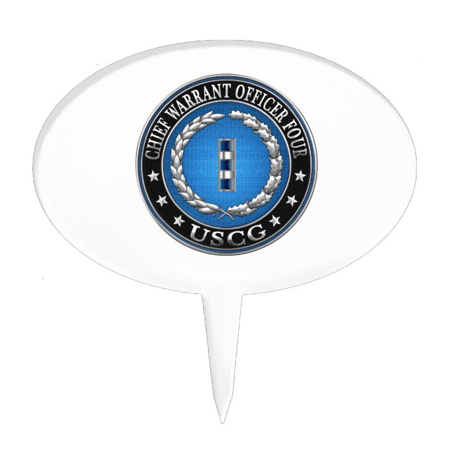 [200] CG: Chief Warrant Officer 4 (CWO4) Cake Topper (Front)