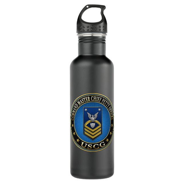 [200] CG: Command Master Chief Petty Officer (CMC) Water Bottle (Front)