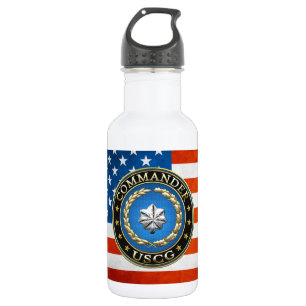 [200] CG: Commander (CDR) Stainless Steel Water Bottle