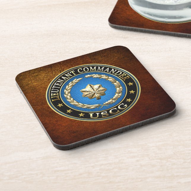 [200] CG: Lieutenant commander (LCDR) Drink Coaster (Left Side)