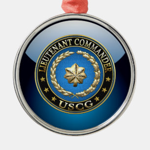 [200] CG: Lieutenant commander (LCDR) Metal Ornament