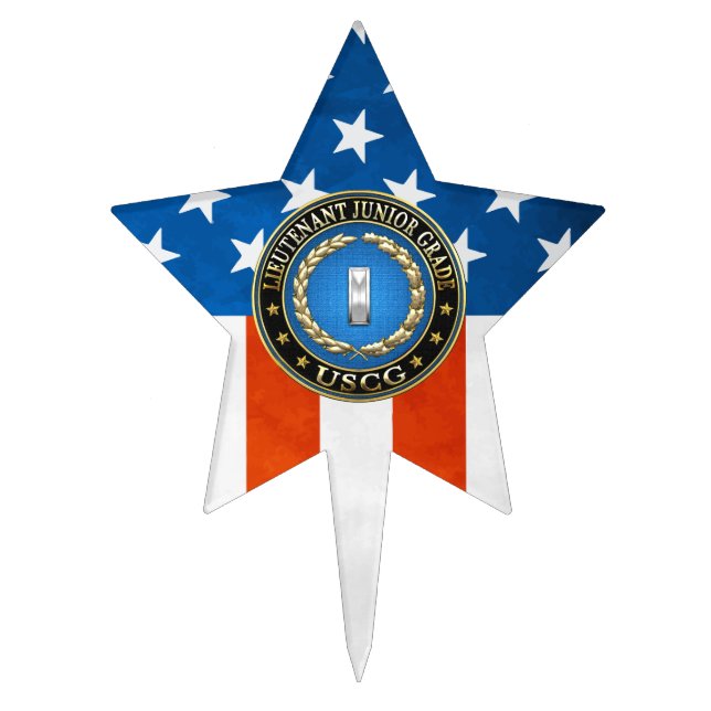 [200] CG: Lieutenant (Junior Grade) (LTJG) Cake Topper (Front)