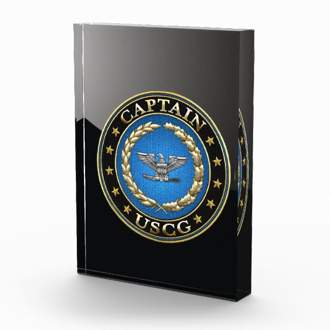 [200] Coast Guard: Captain (CAPT) Acrylic Award (Right)