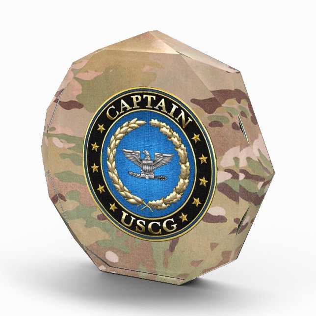 [200] Coast Guard: Captain (CAPT) Acrylic Award (Right)