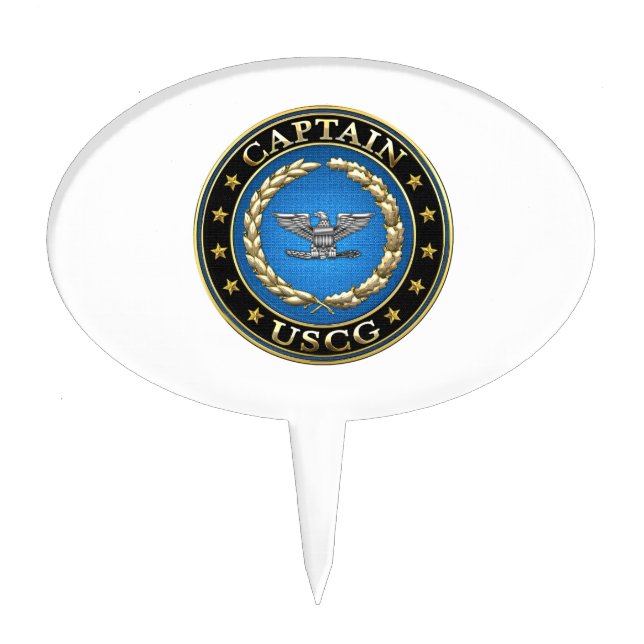 [200] Coast Guard: Captain (CAPT) Cake Topper (Front)