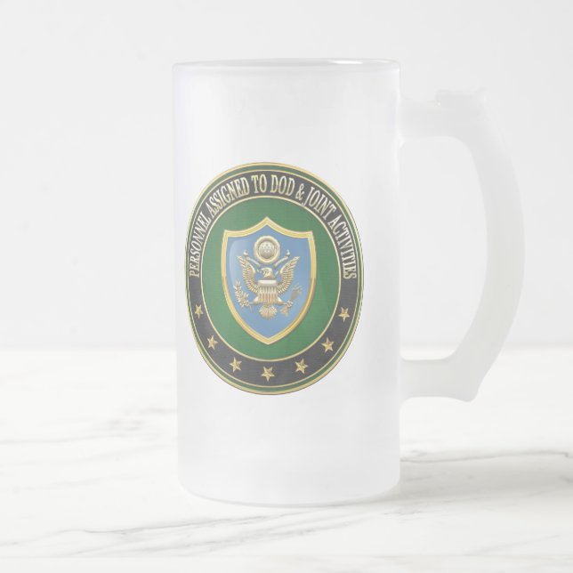 [200] DOD & Joint Activities CSIB Special Edition Frosted Glass Beer Mug (Right)