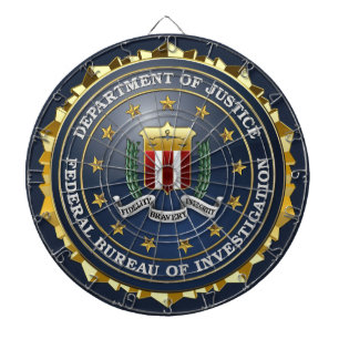 [200] FBI Special Edition Dartboard With Darts