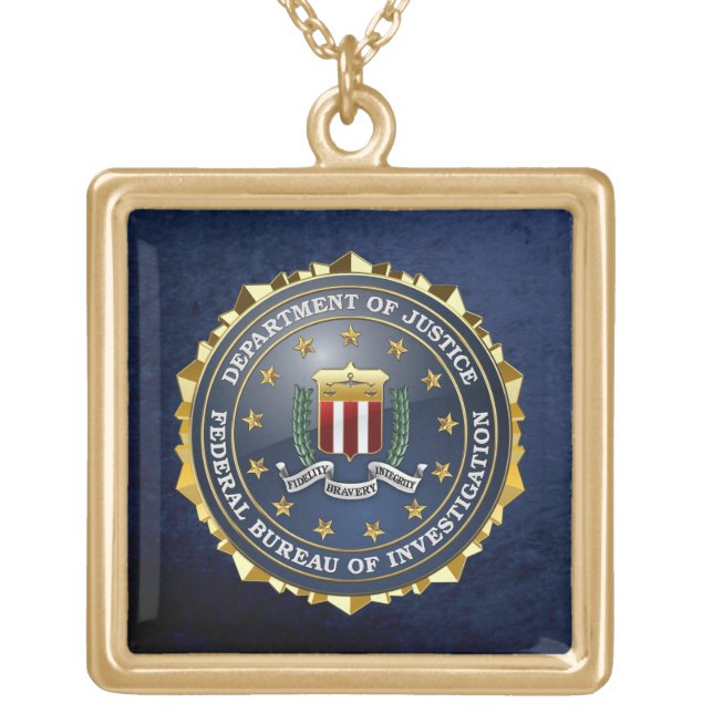 [200] FBI Special Edition Gold Plated Necklace (Front)