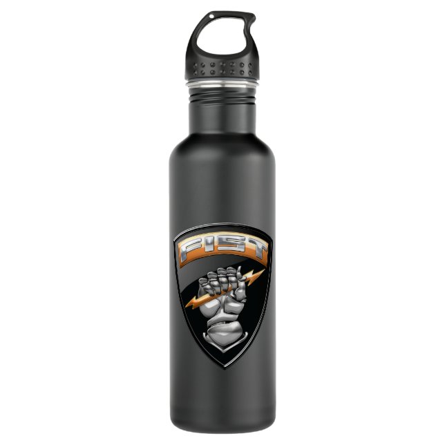 [200] Forward Observer (FIST) [Emblem] Stainless Steel Water Bottle (Front)