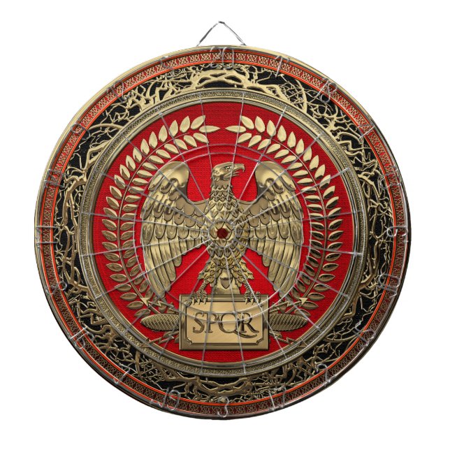 [200] Gold Roman Imperial Eagle Dart Board (Front)