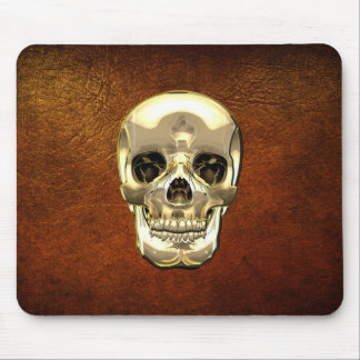 [200] Golden Human Skull Mouse Pad