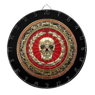 [200] Golden Skull Dart Board