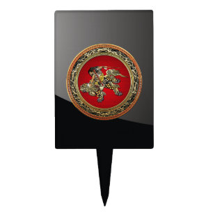 [200] Hokusai - Shoki Riding Shishi Lion Cake Topper