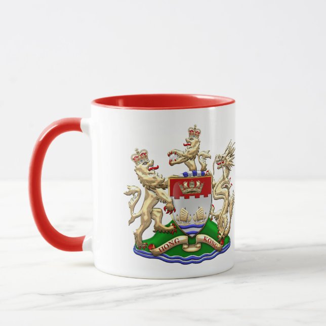 [200] Hong Kong Historical 1959-1997 Coat of Arms Mug (Left)