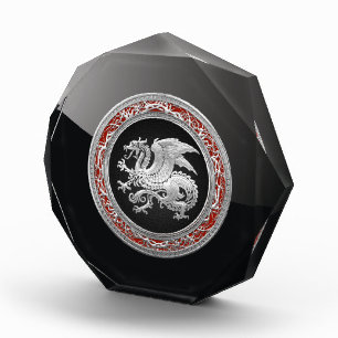 [200] Icelandic Dragon, Landvættir [Silver] Acrylic Award