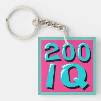 200 IQ gaming emoji Keychain