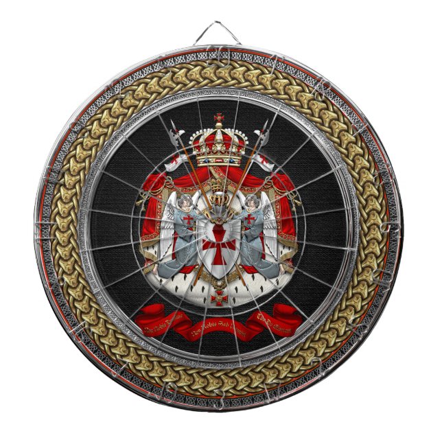 [200] Knights Templar Coat of Arms Dart Board (Front)