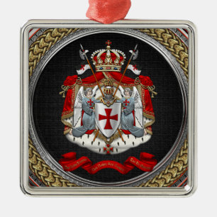 [200] Knights Templar Coat of Arms Metal Ornament
