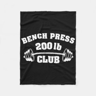200 Lbs Pound Bench Press Club Gym Weightlifting P Fleece Blanket