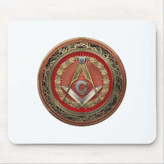 [200] Master Mason - Gold Square & Compasses Mouse Pad