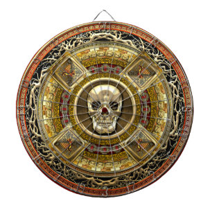[200] Mictlantecuhtli – Aztec God of Death Dartboard With Darts