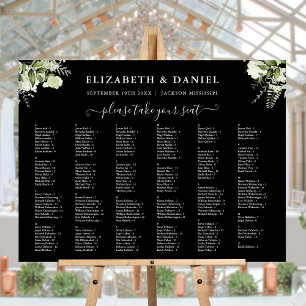 200 Names Greenery Wedding Seating Chart Sign