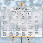 200 Names Snow Winter Wedding Seating Chart Foam Board<br><div class="desc">Winter snowflakes elegant signature wedding seating chart for up to 200 guests' names,  this chic,  stylish seating chart can be personalized with your celebration details. Designed by Thisisnotme©</div>