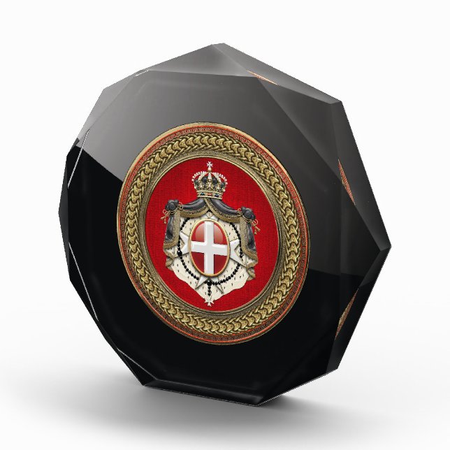 [200] Order of Malta - SMOM Coat of Arms Acrylic Award (Right)
