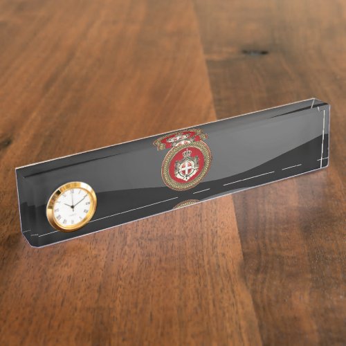 200 Order of Malta _ SMOM Coat of Arms Desk Name Plate