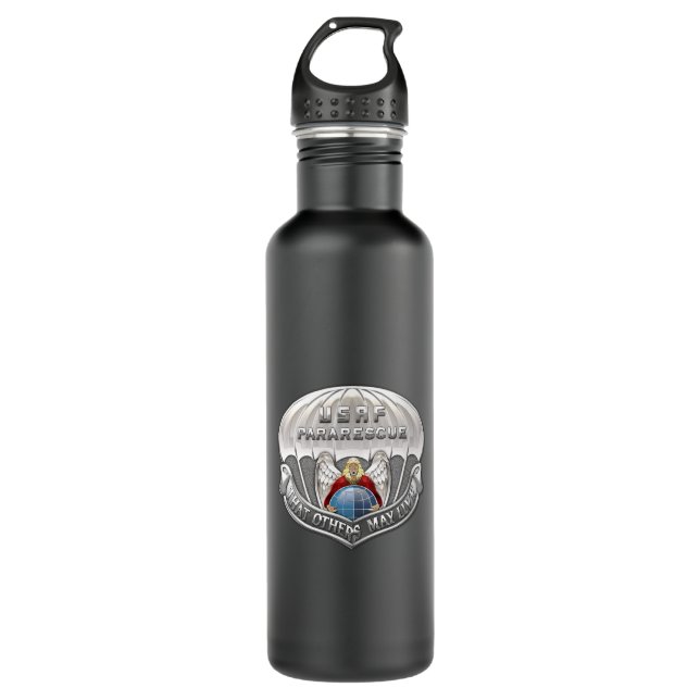 [200] Pararescuemen (PJ) Emblem Stainless Steel Water Bottle (Front)