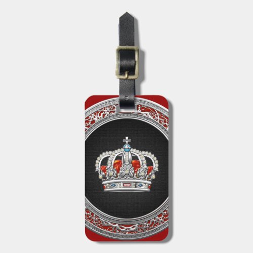 200 Prince_Princess King_Queen Crown Silver Luggage Tag