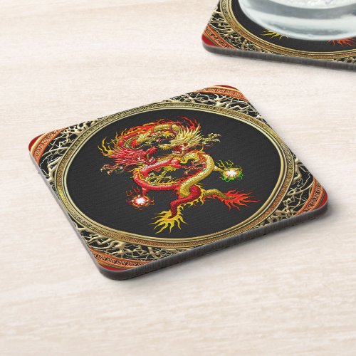 200 Red and Yellow Dragons Beverage Coaster
