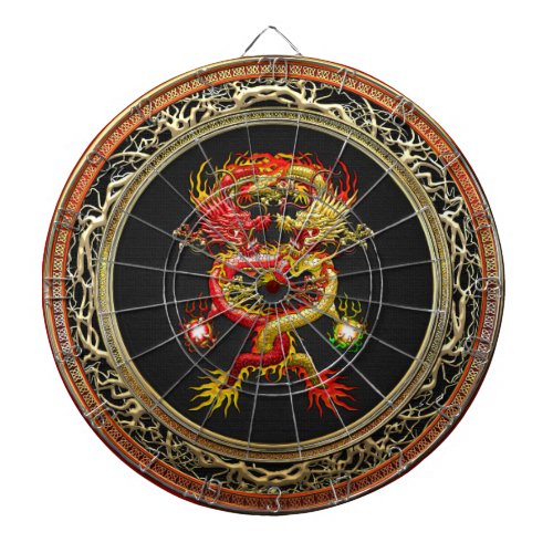200 Red and Yellow Dragons Dart Board