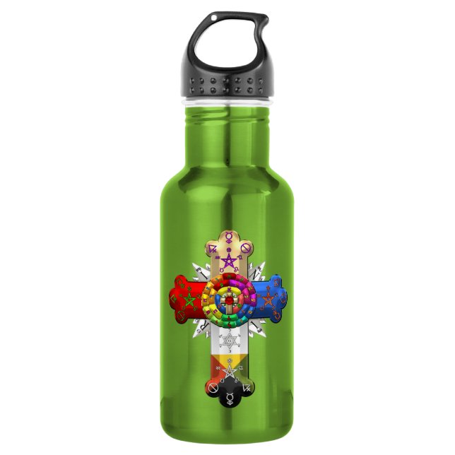[200] Rosy Cross (Rose Croix) Water Bottle (Front)