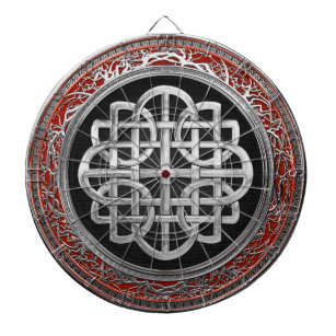 [200] Sacred Celtic Silver Knot Cross Dart Board