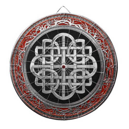 200 Sacred Celtic Silver Knot Cross Dart Board